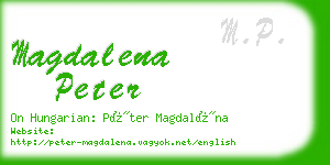 magdalena peter business card